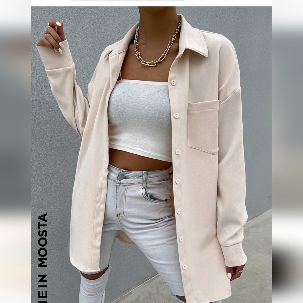Cream Button Down​ - Picture 3 of 10